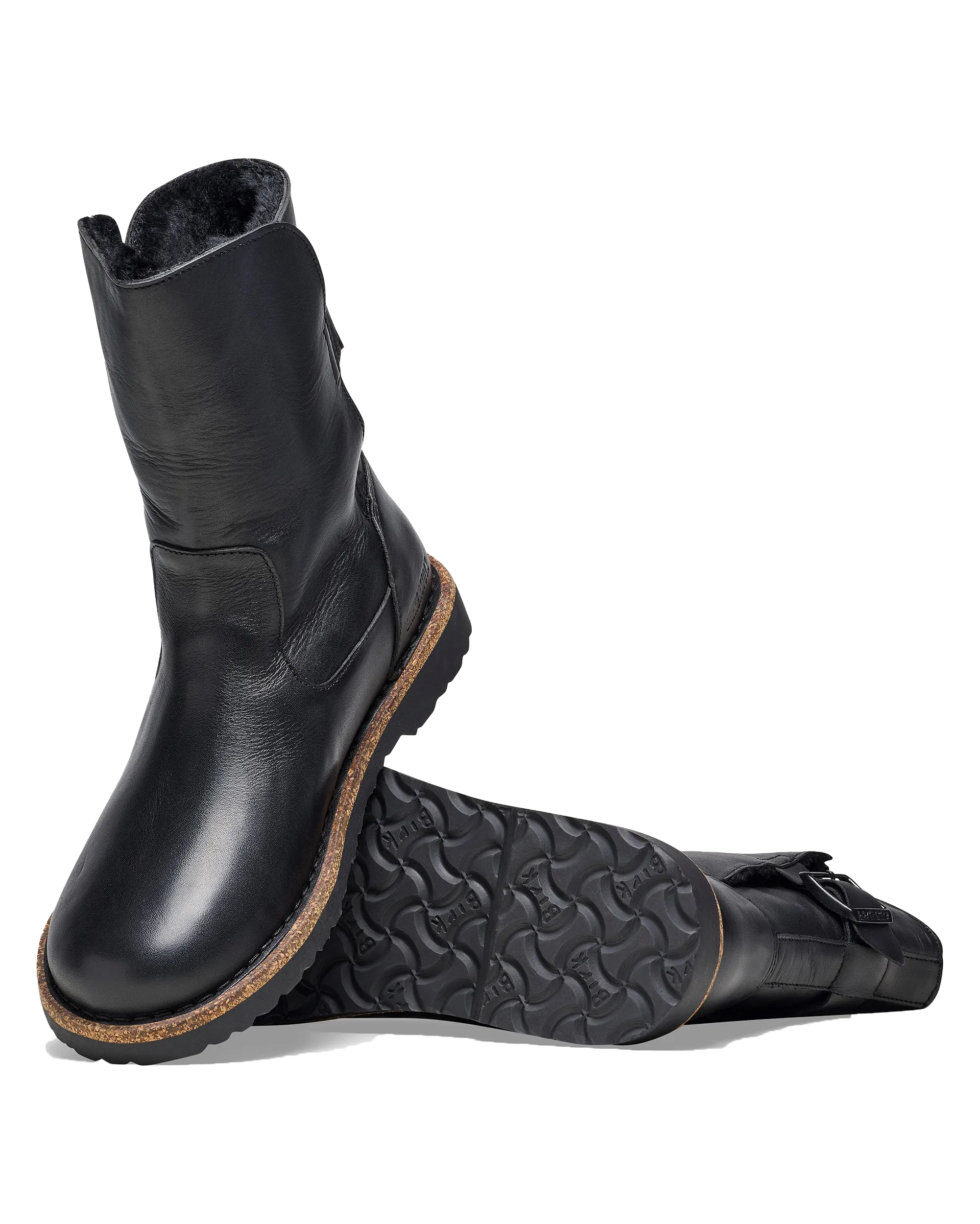 Bottes Uppsala en Cuir Naturel Noir