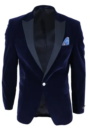 Velvet 1 Button Jacket Tuxedo Blazer