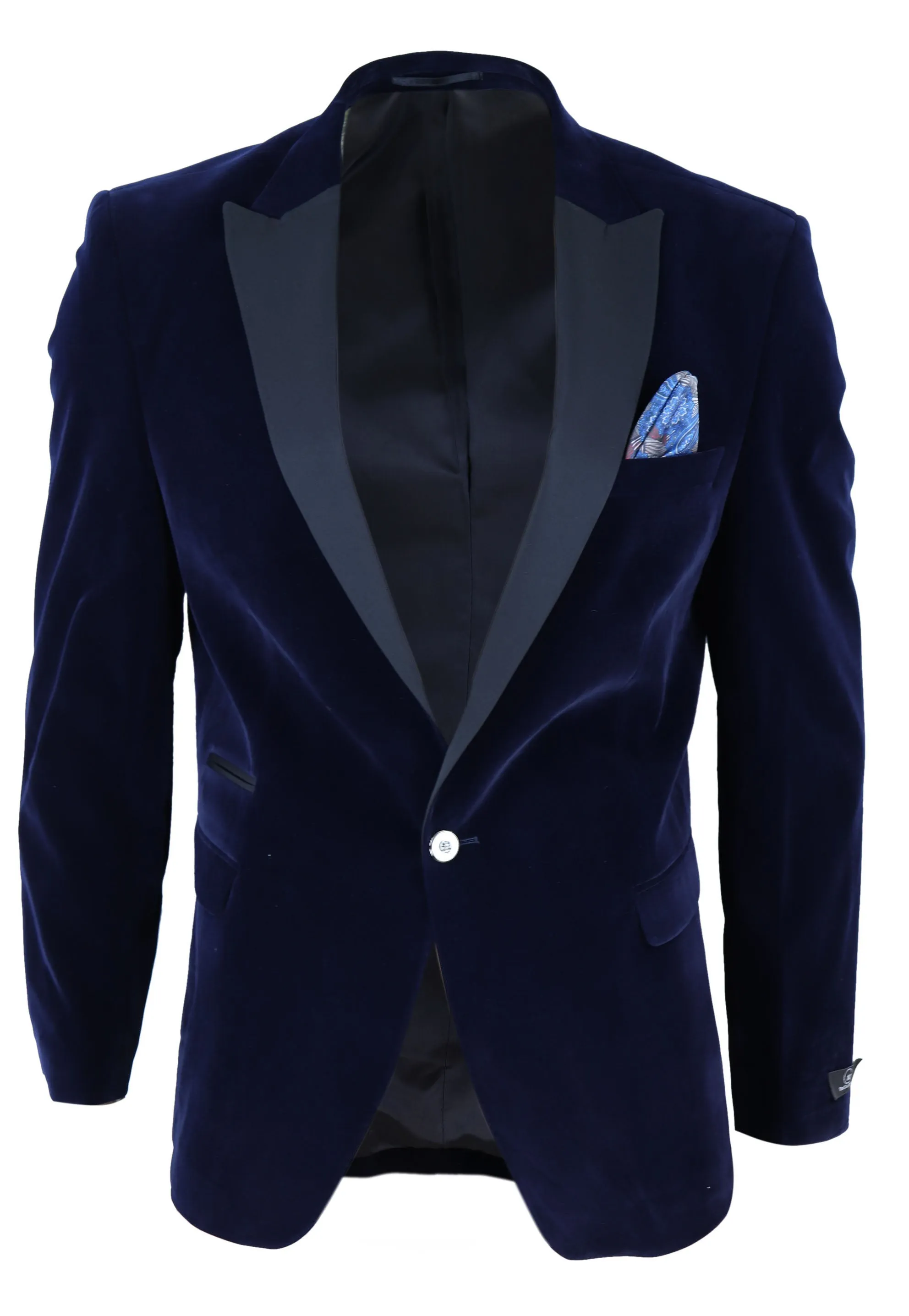 Veste de smoking en velours à 1 bouton