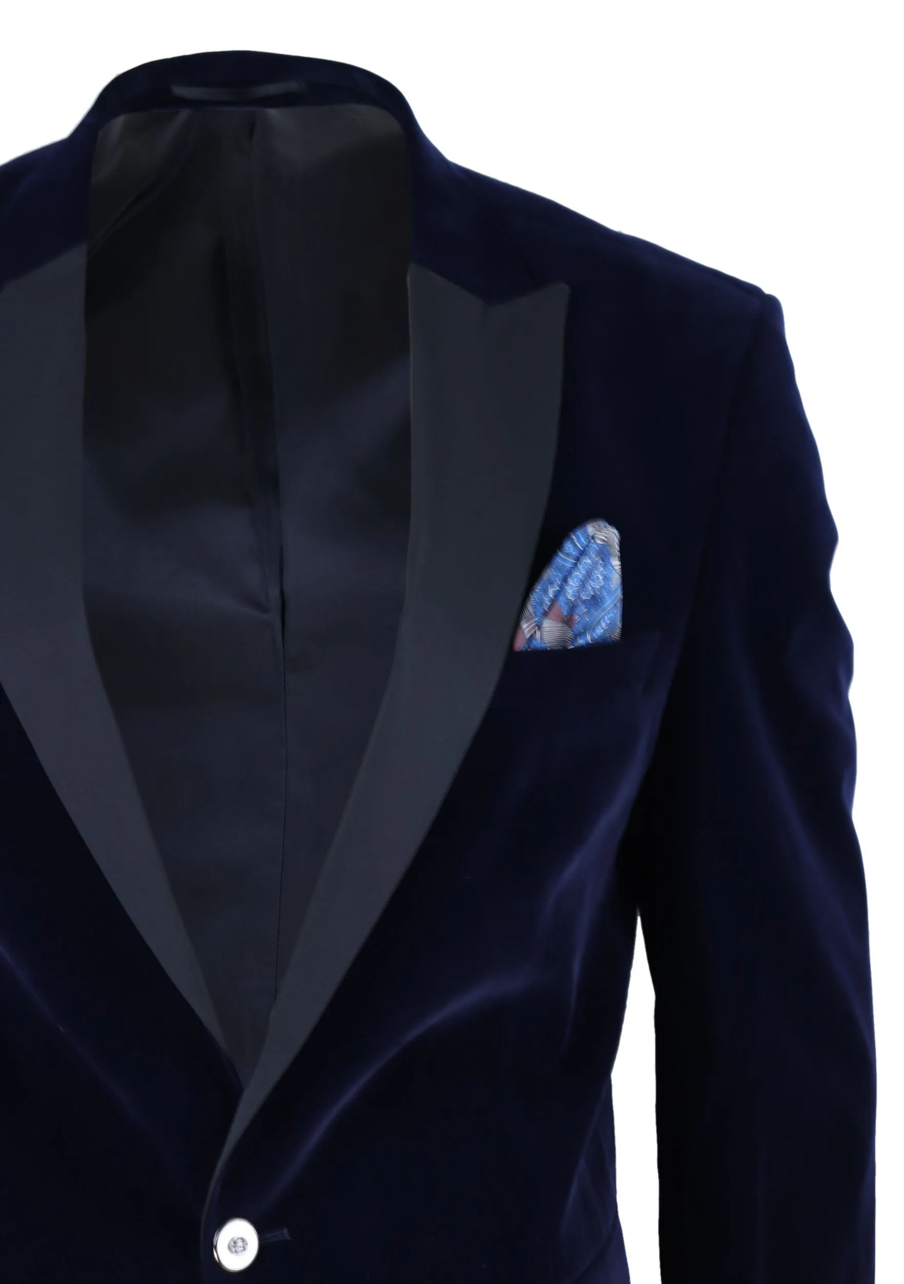 Veste de smoking en velours à 1 bouton