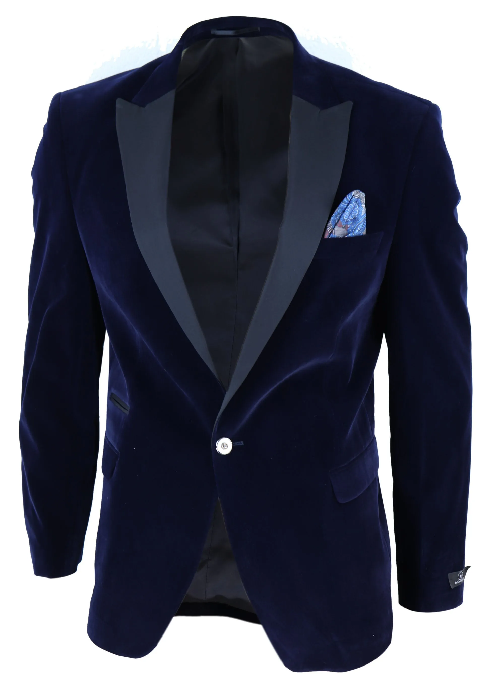 Veste de smoking en velours à 1 bouton