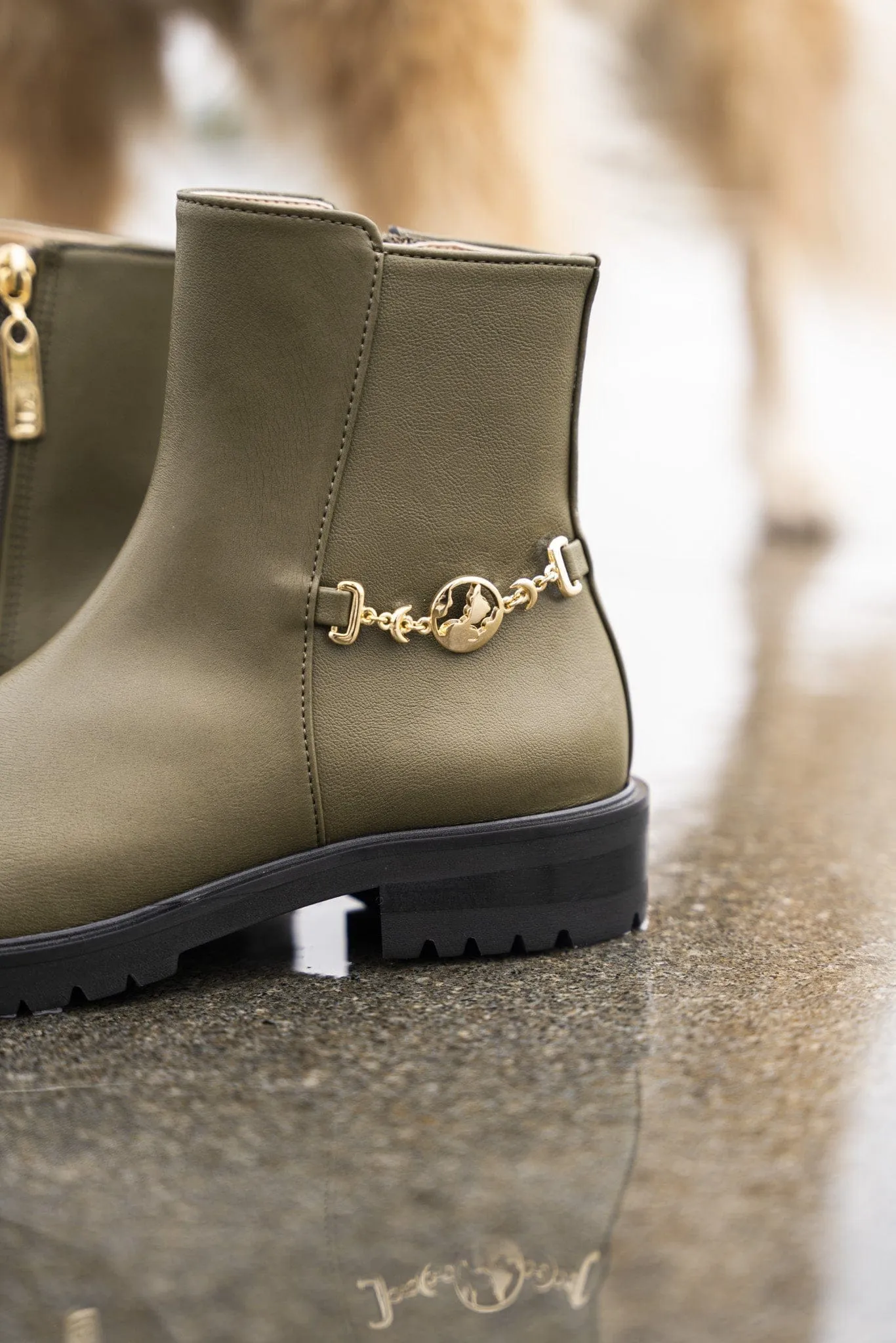 Bottes vegan Victory à la cheville | Kaki