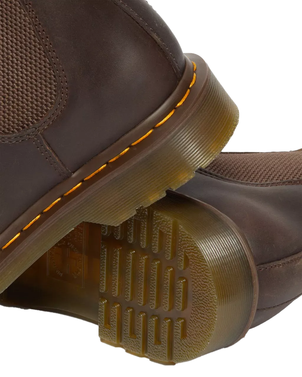 Bottes Chelsea 2976 Yellow Stitch Crazy Horse pour Femme en Marron Foncé