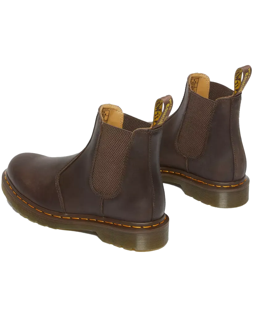 Bottes Chelsea 2976 Yellow Stitch Crazy Horse pour Femme en Marron Foncé