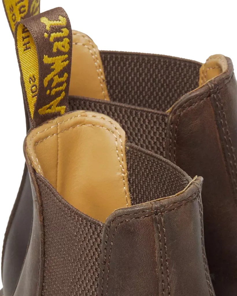 Bottes Chelsea 2976 Yellow Stitch Crazy Horse pour Femme en Marron Foncé