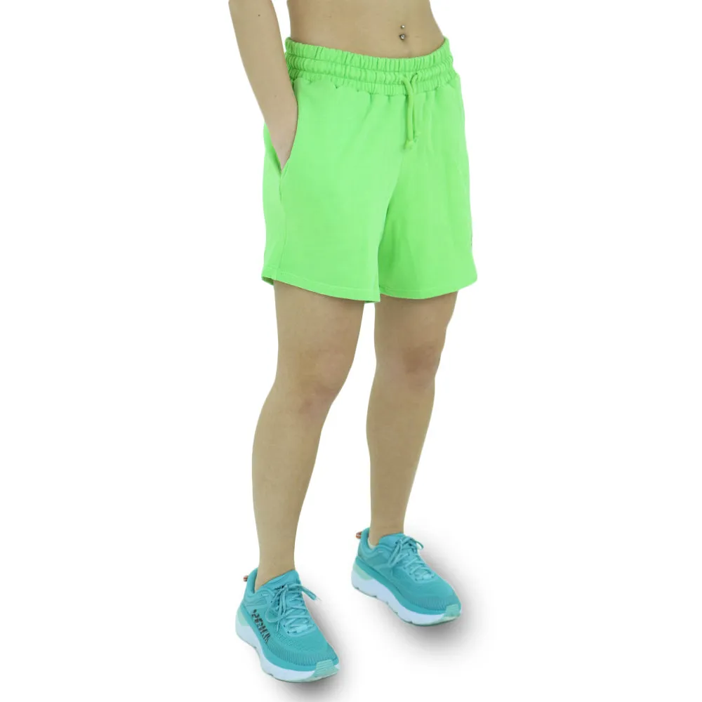 Short de sport imprimé graphique pour femmes, vert néon