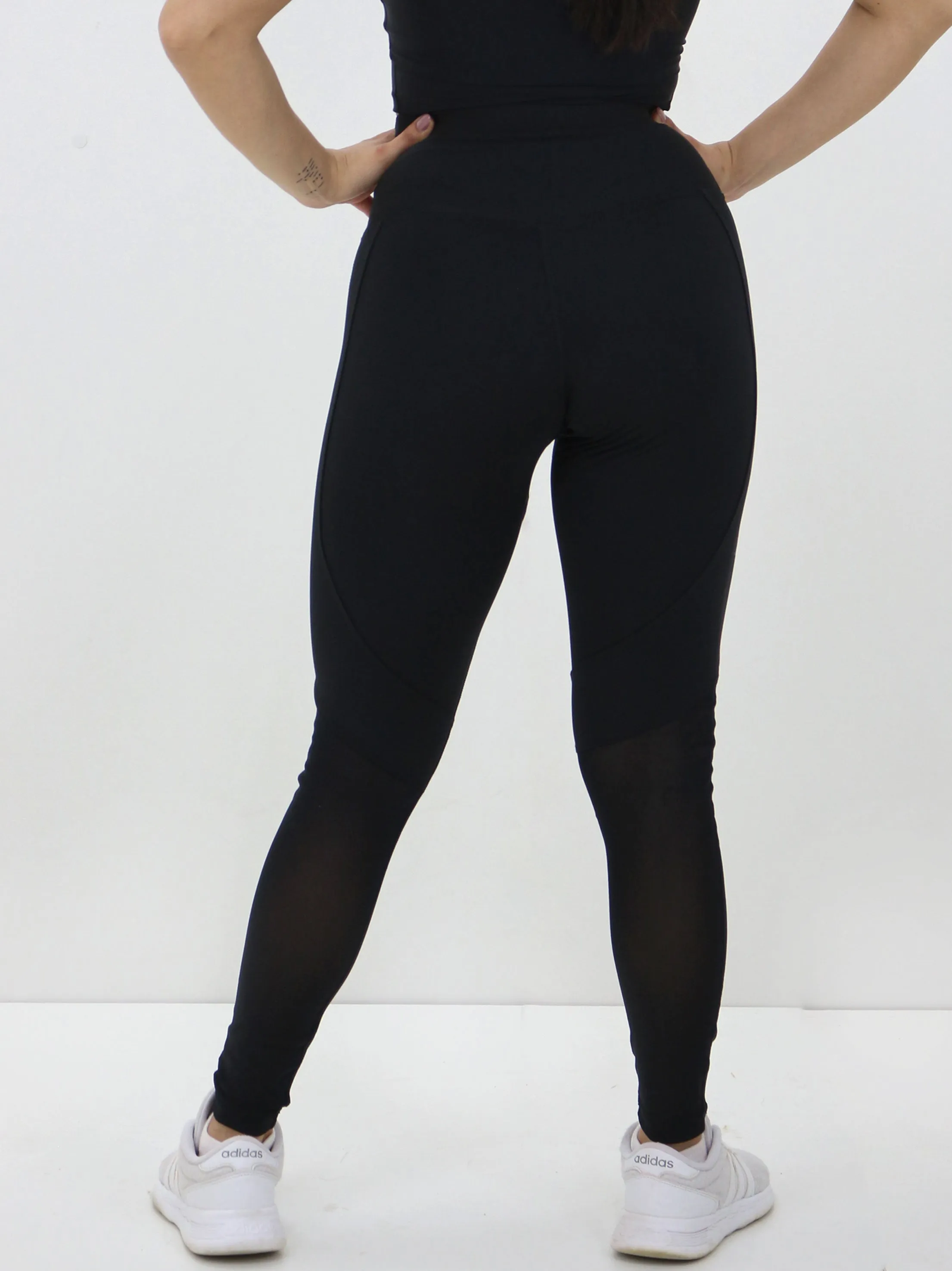 Legging Femme Mesh Jambes, Noir