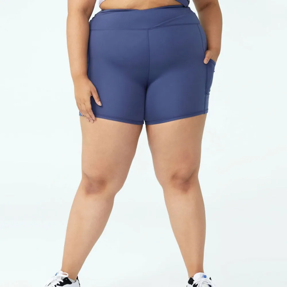 Short Femme Uni Slim Fit, Marine