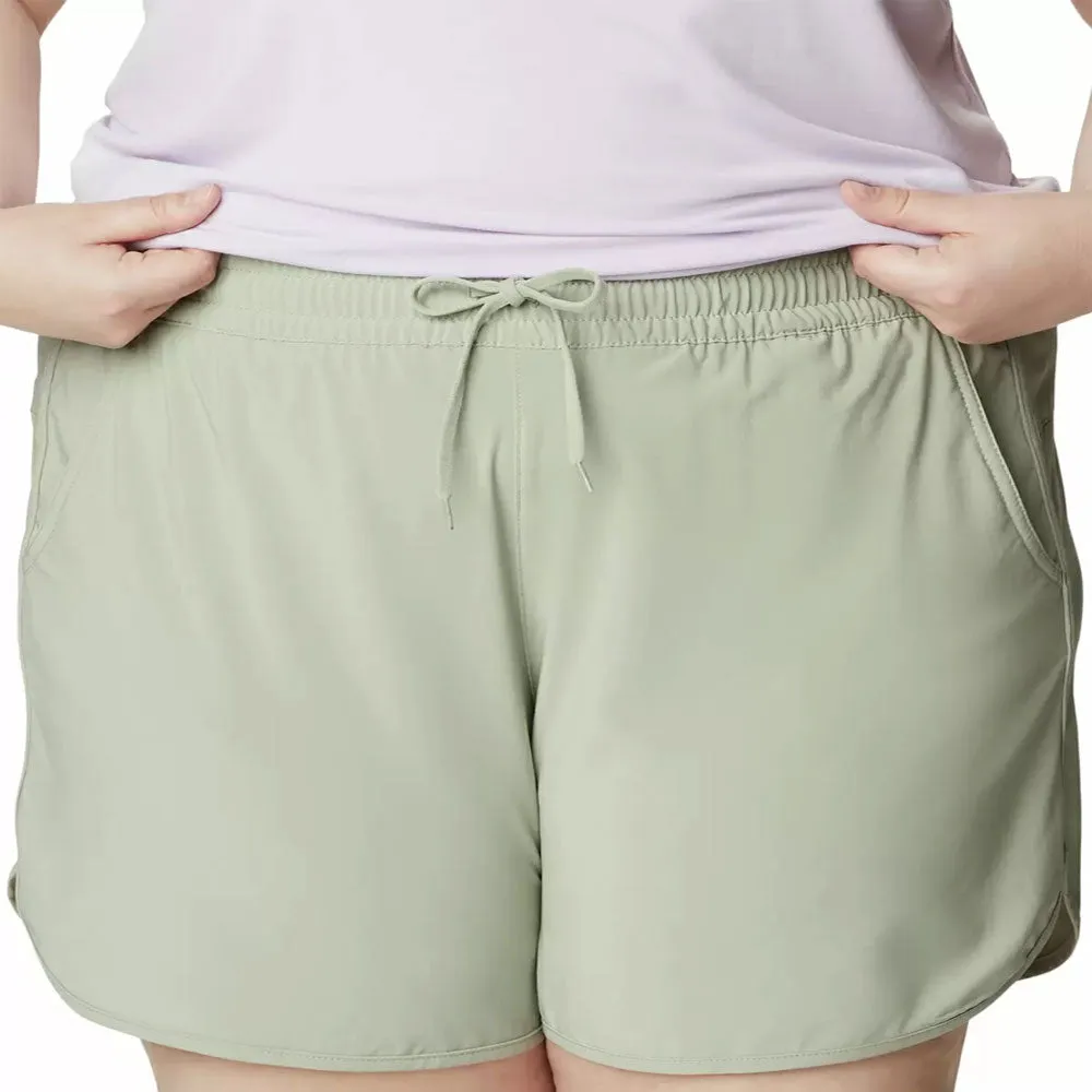 Short de sport uni pour femmes, vert olive clair