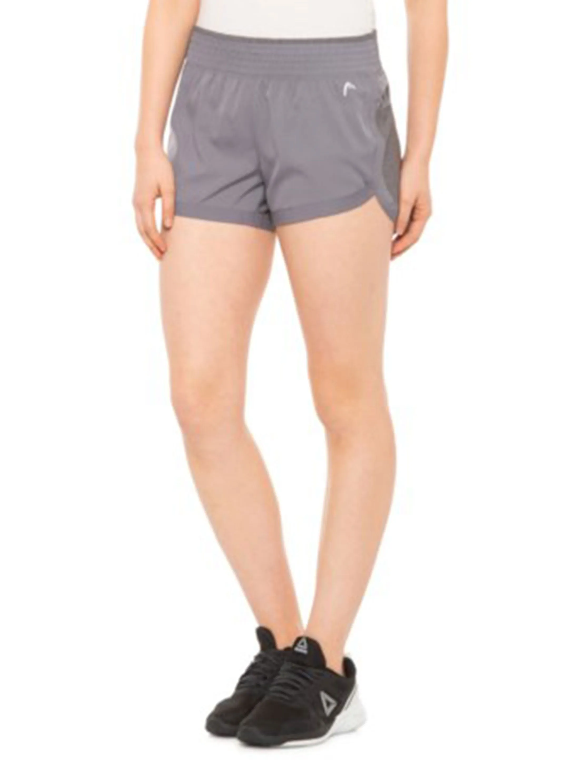 Short de sport uni pour femmes, Gris