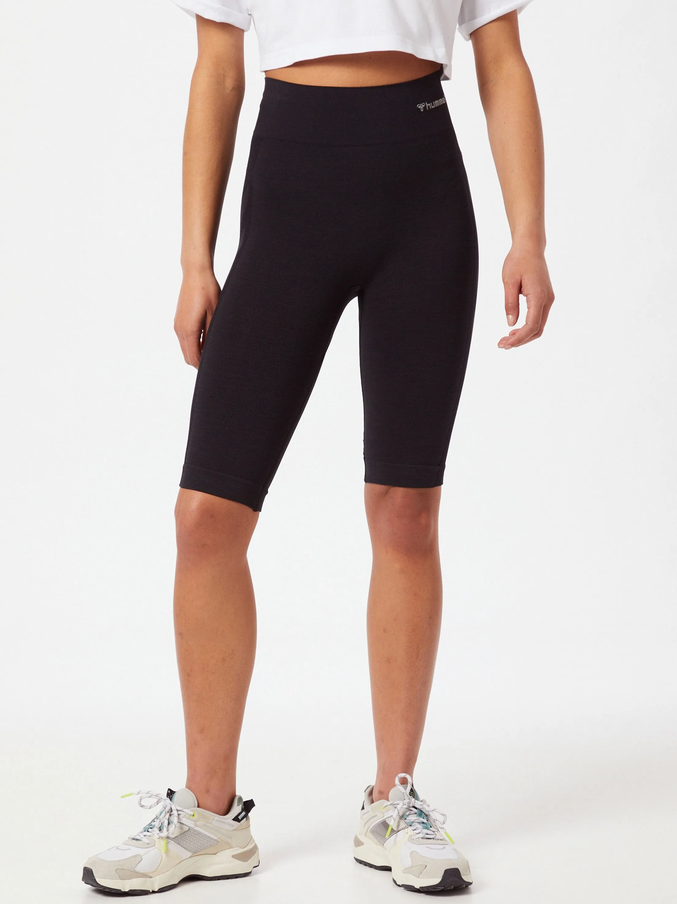 Legging court imprimé pour femme, Noir