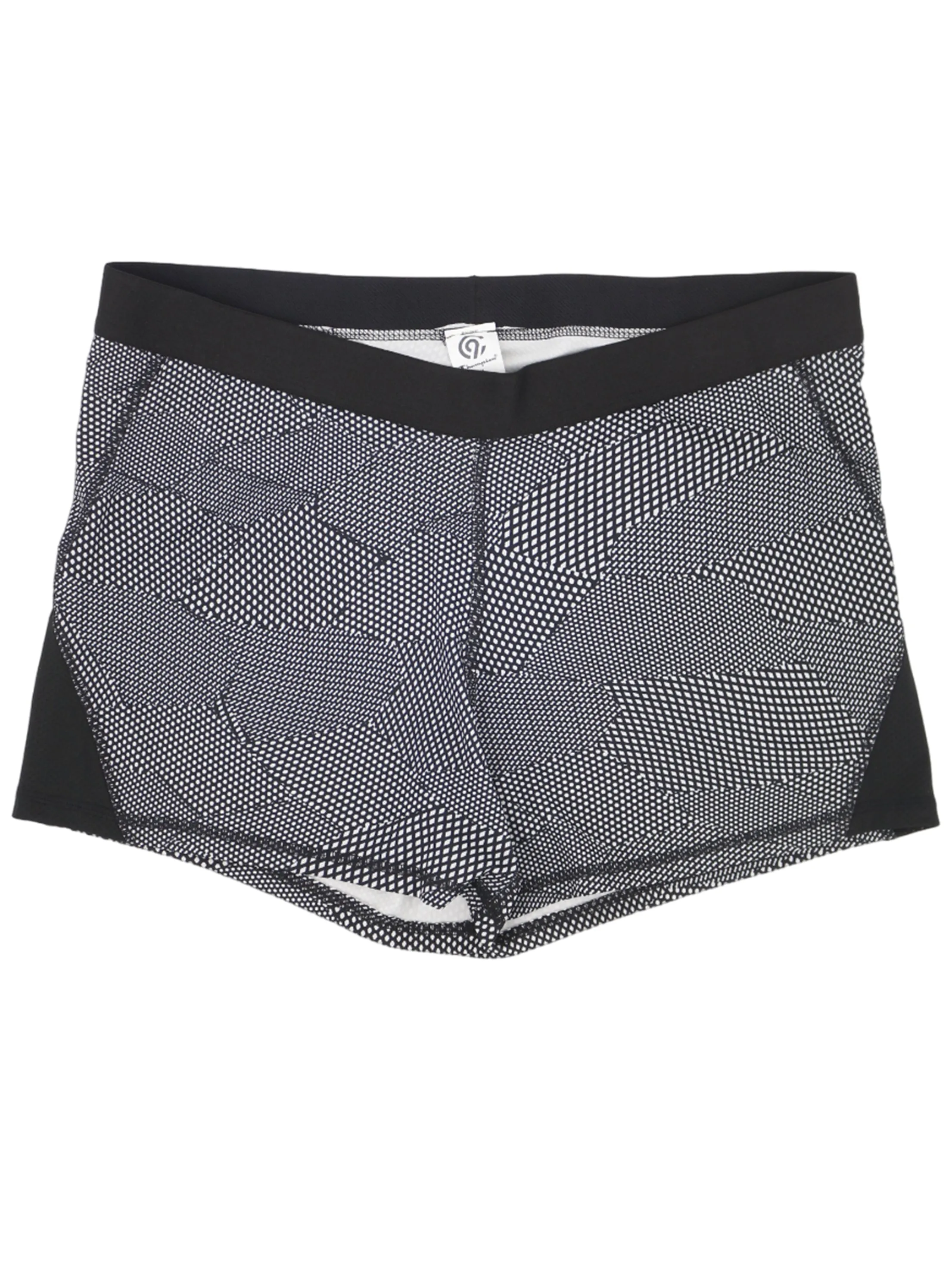 Short de Sport Imprimé pour Femme, Noir/Blanc