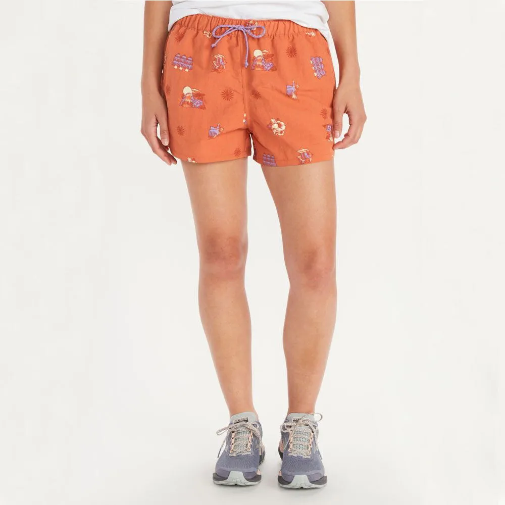 Short de sport imprimé pour femmes, Orange