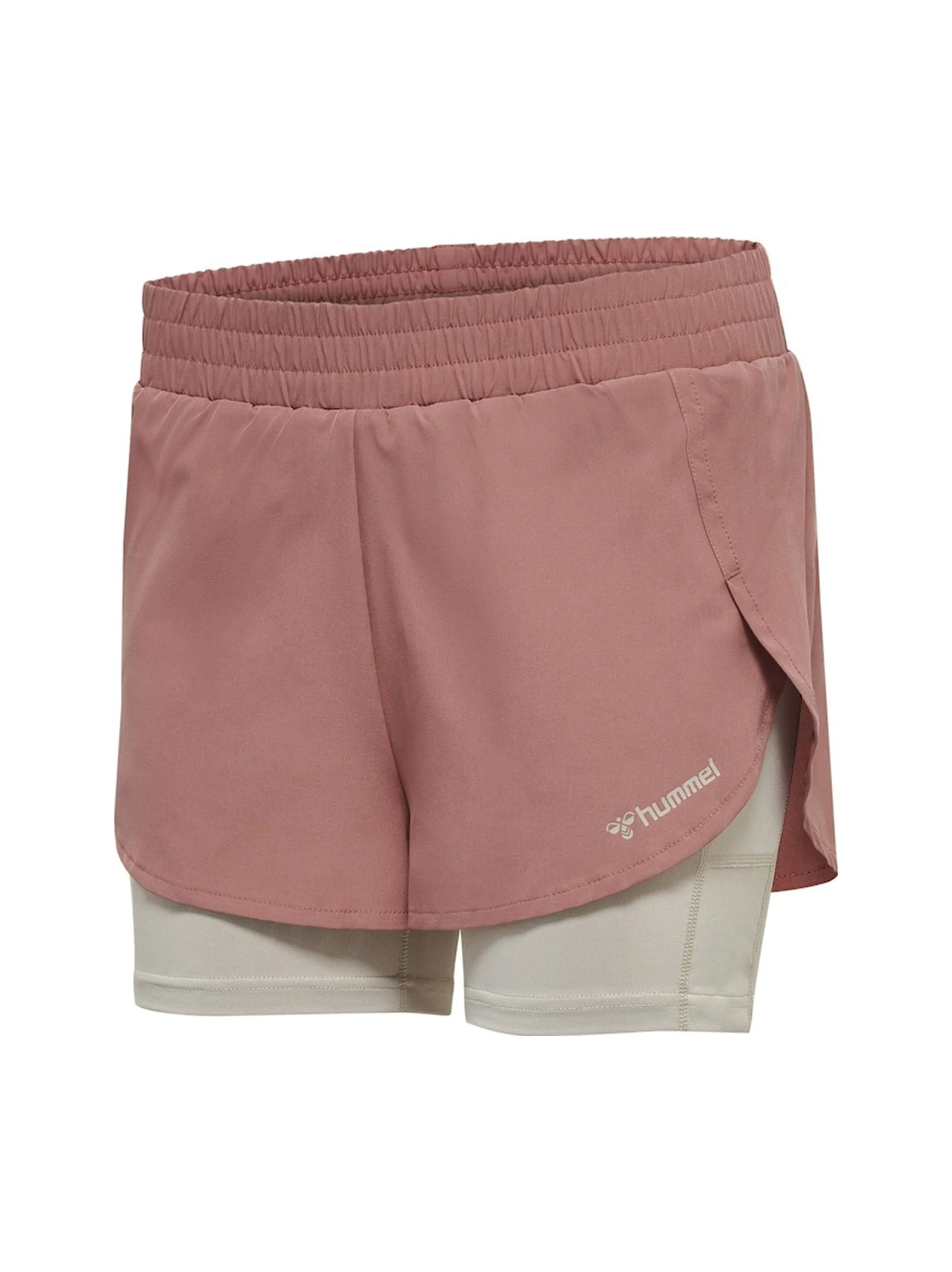 Short de sport imprimé pour femme, Corail