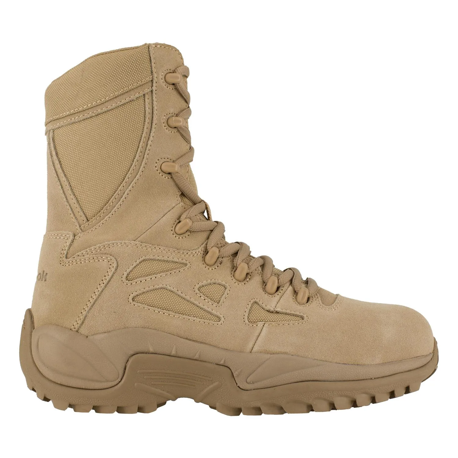 Botte de travail militaire à embout composite Rapid Response Rb 8 pouces pour femmes - Désert Tan