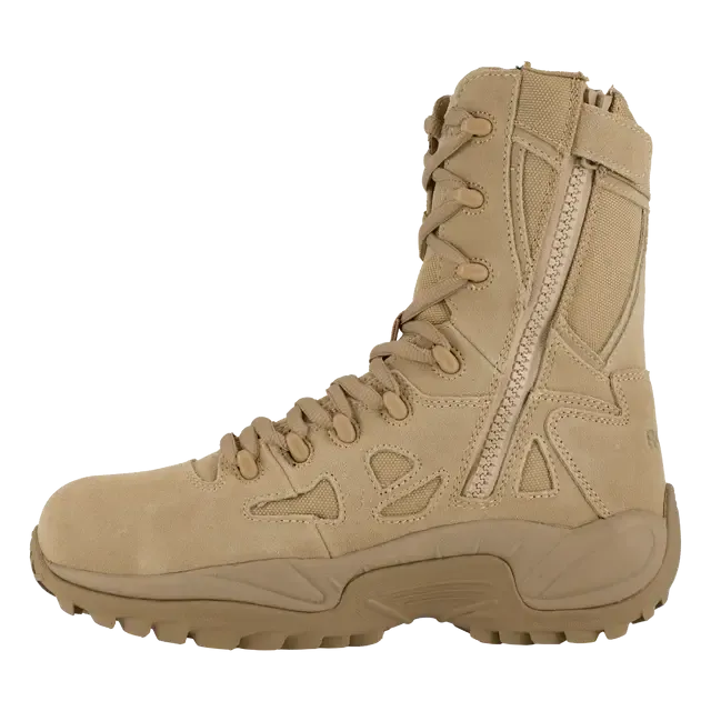 Botte de travail militaire à embout composite Rapid Response Rb 8 pouces pour femmes - Désert Tan