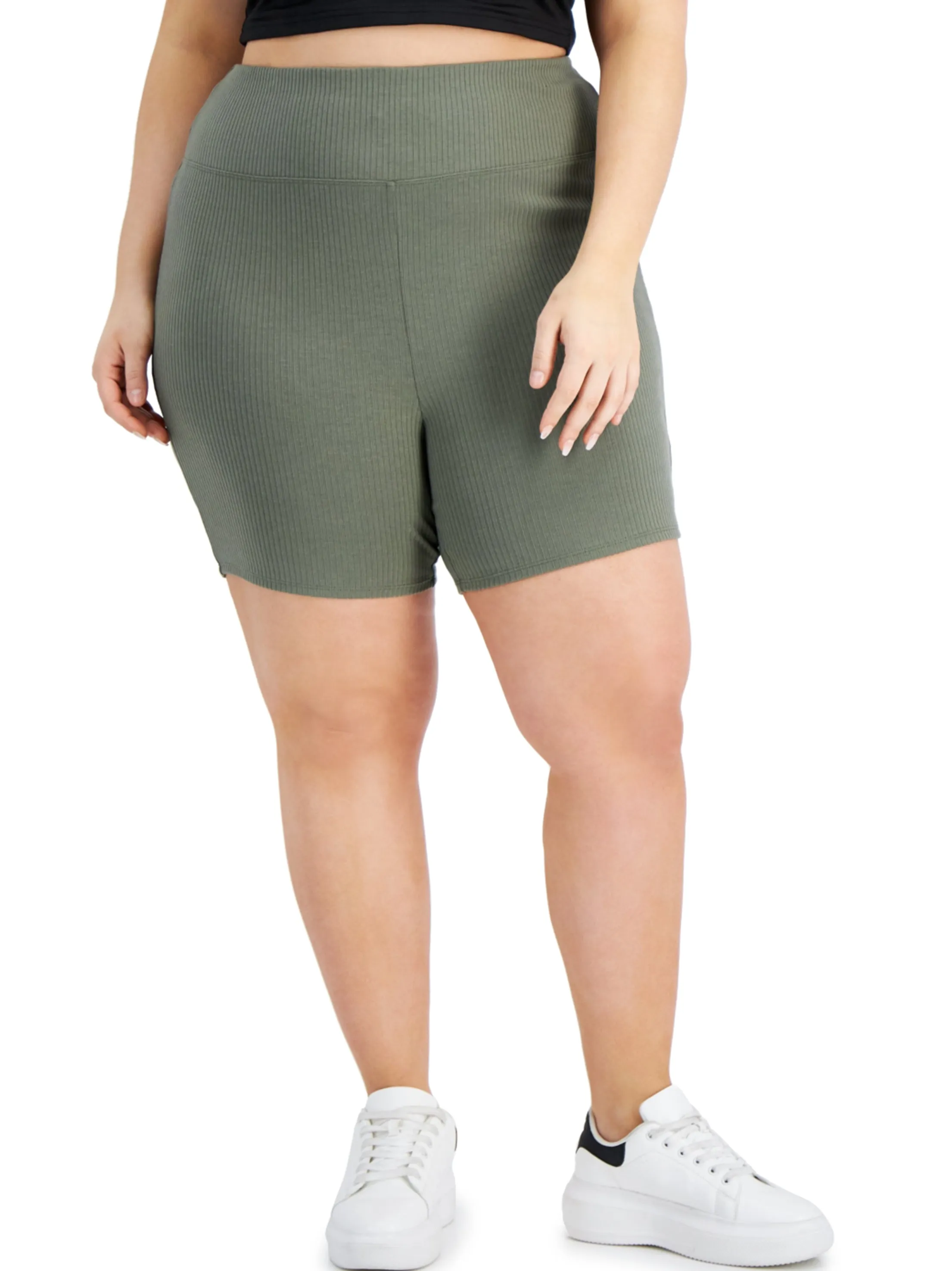 Short de vélo côtelé pour femme, Olive