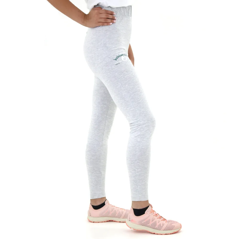 Pantalon de sport imprimé marque Side pour femme, gris clair