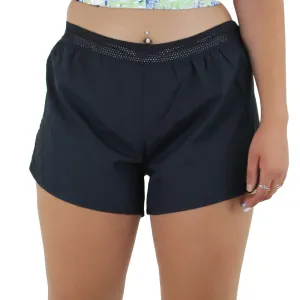 Women's Solid Sport Short,Black