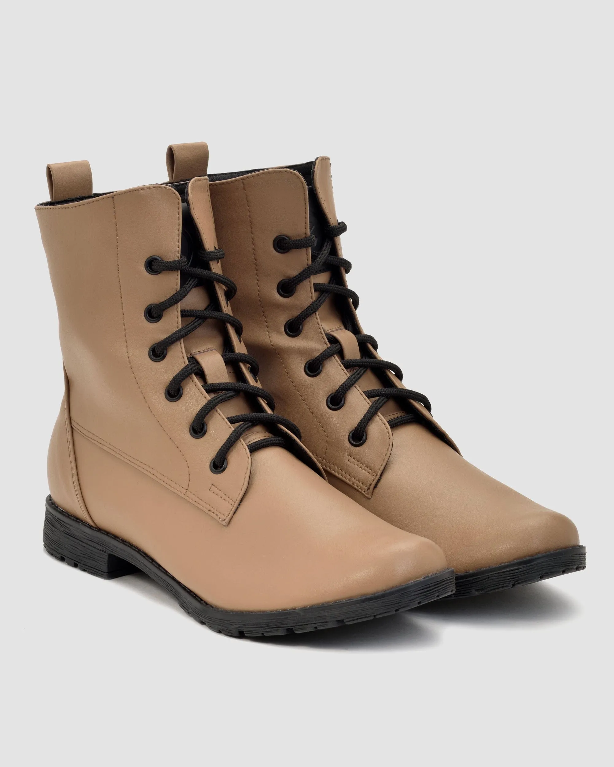Bottes en Cuir Végétal Vegea pour Femmes No. 2 | Beige