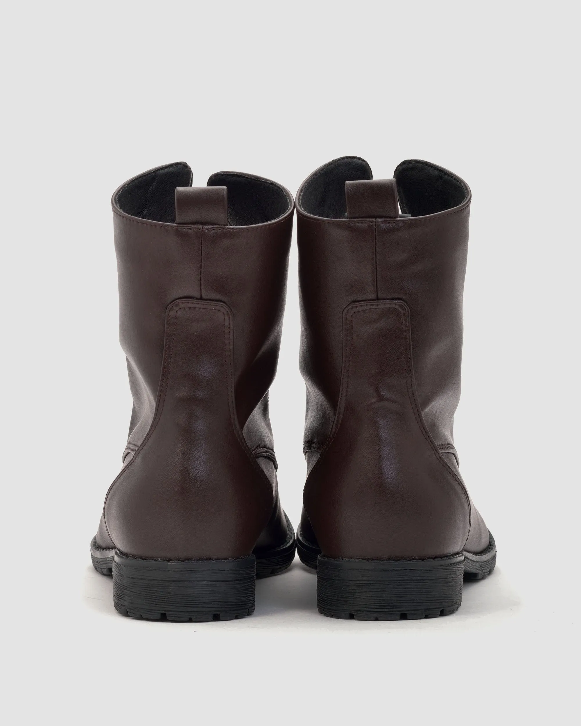 Bottes en Cuir Végétal Vegea pour Femmes No. 2 | Chocolat