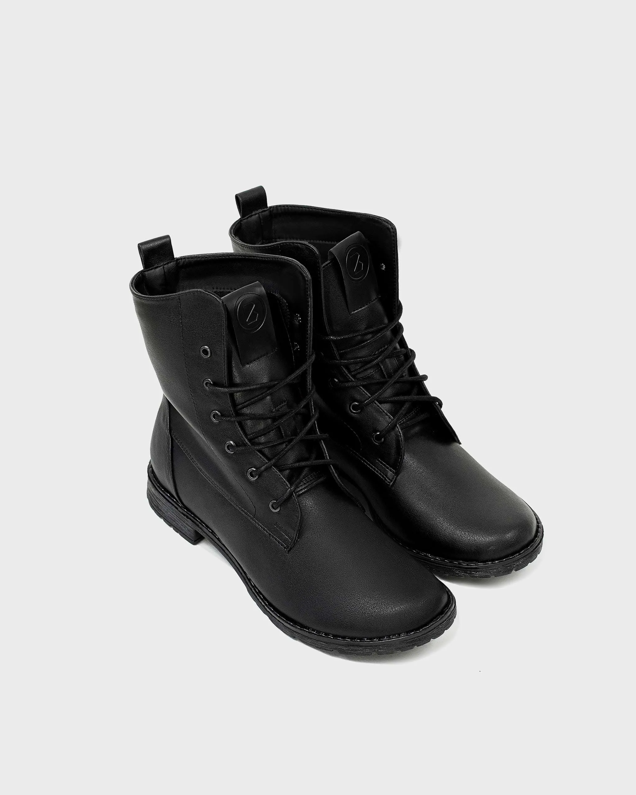 Bottes véganes Workers No. 2 en cuir de cactus Desserto® | Noir