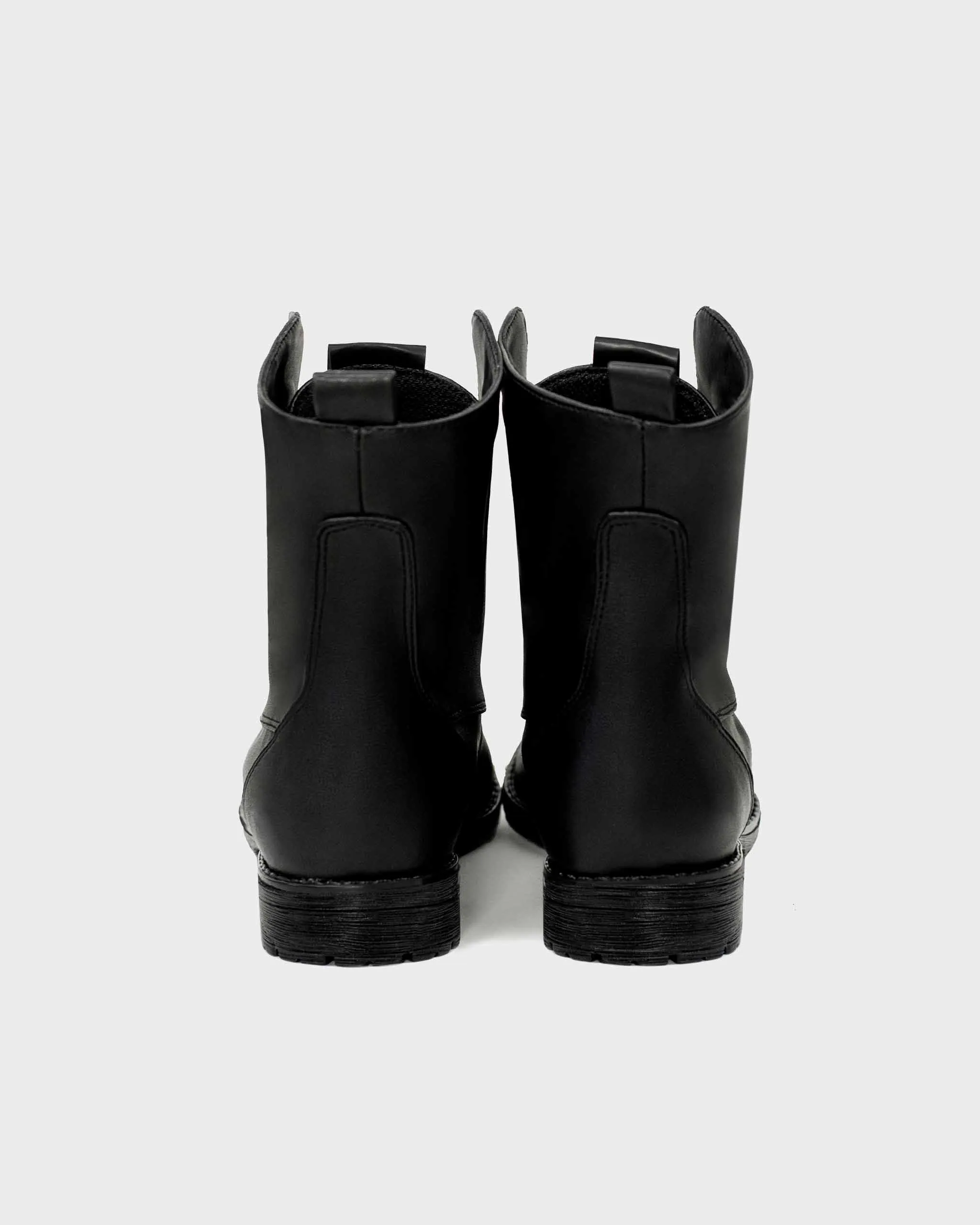 Bottes véganes Workers No. 2 en cuir de cactus Desserto® | Noir